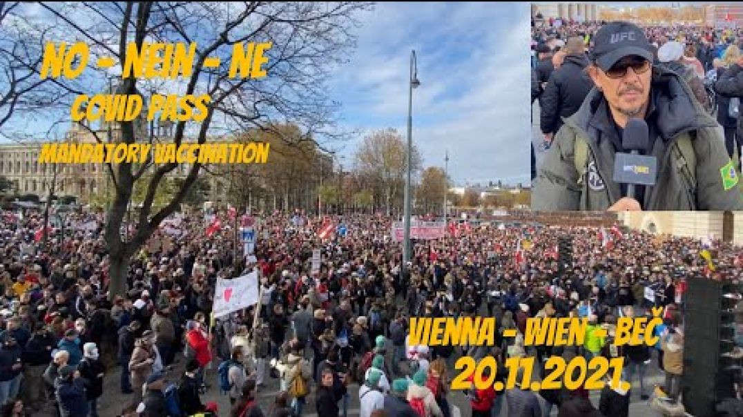 ANTI Corona PROTEST Austria, Wien 2021 - NO to pass and mandatory vaccine
